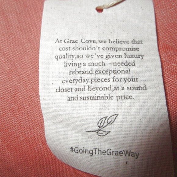 Grae Cove Linen Midi Dress Size XXL 2X Pockets Pleated Short Sleeve Lagenlook - Picture 13 of 13